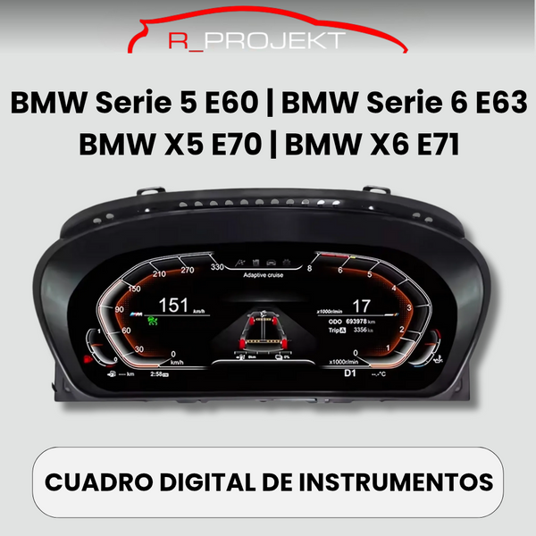 12.3" Digital Instrument Cluster for BMW 5 Series E60 / 6 Series E63 / X5 E70 / X6 E71